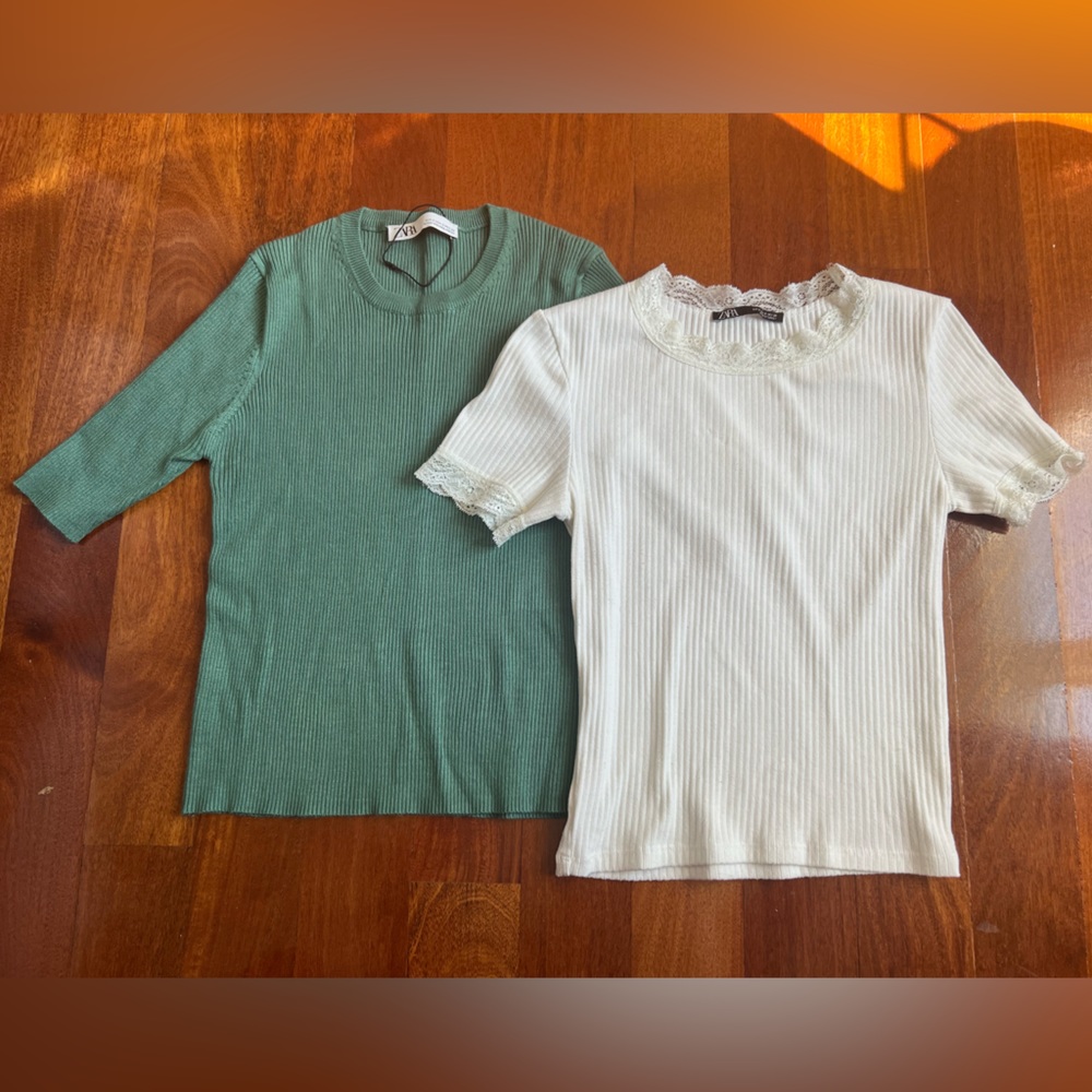 ZARA ribbed shirts size S